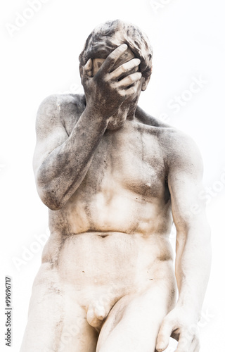Male nude in sculpture