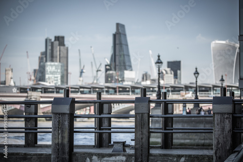LONDON, UK - SEPTEMBER 10, 2015: City of London view from the river Thames © IRStone