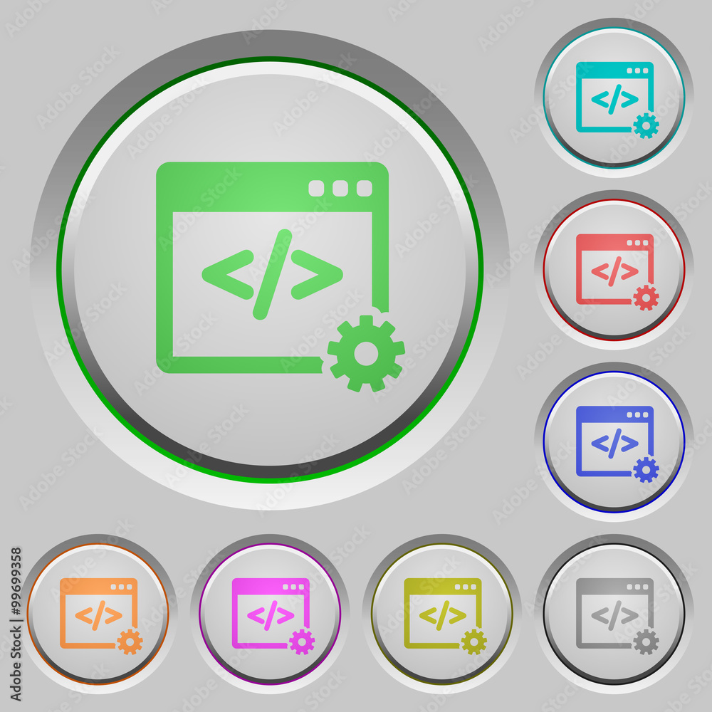 Web development push buttons