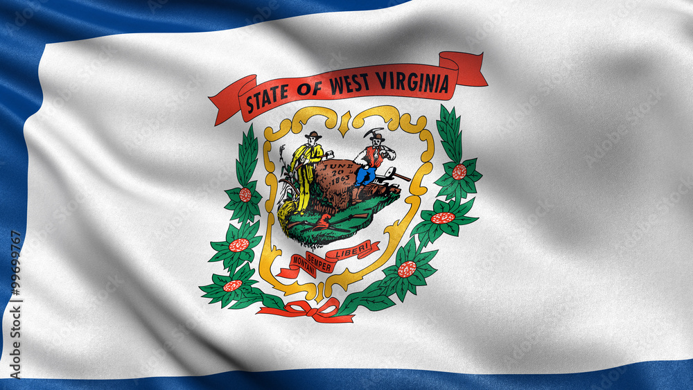 Obraz premium US state flag of West Virginia