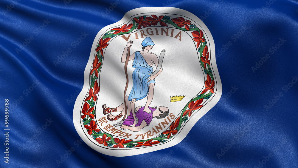 Obraz premium US state flag of Virginia