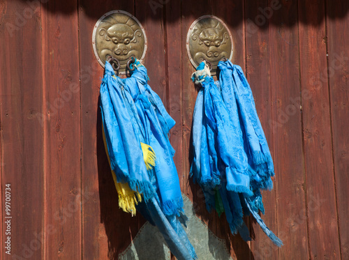 A Buddhist monastery doors