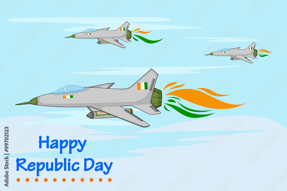 Fototapeta premium Happy Republic Day of India