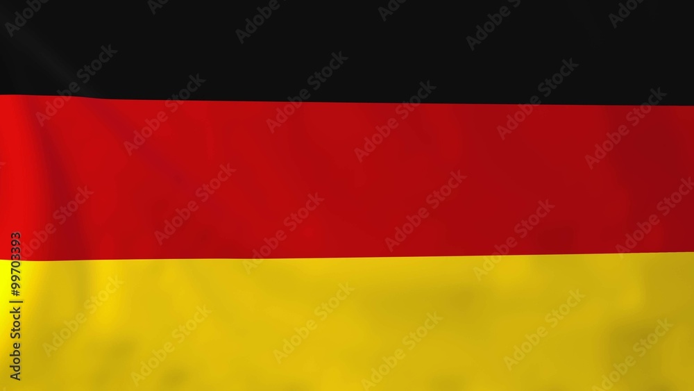 Flag of Germany, slow motion waving. Rendered using official design and colors. Flag of Germany, slow motion waving. Rendered using official design and colors.