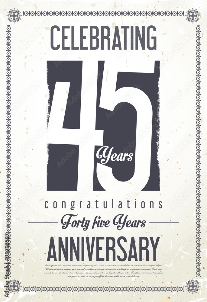 Naklejka premium Anniversary retro background 10 years