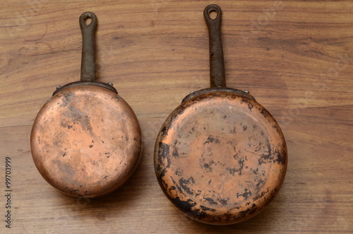 Old copper cooking pot