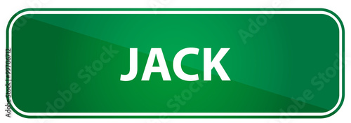 Popular boy name Jack on a green US traffic sign
