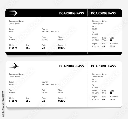 ticket boarding pass