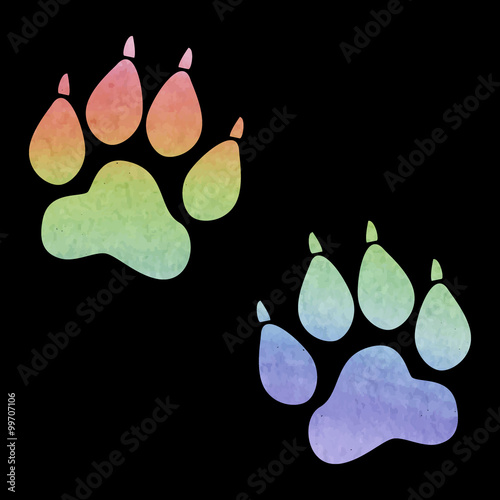 Animal Tracks. Vector illustration. 