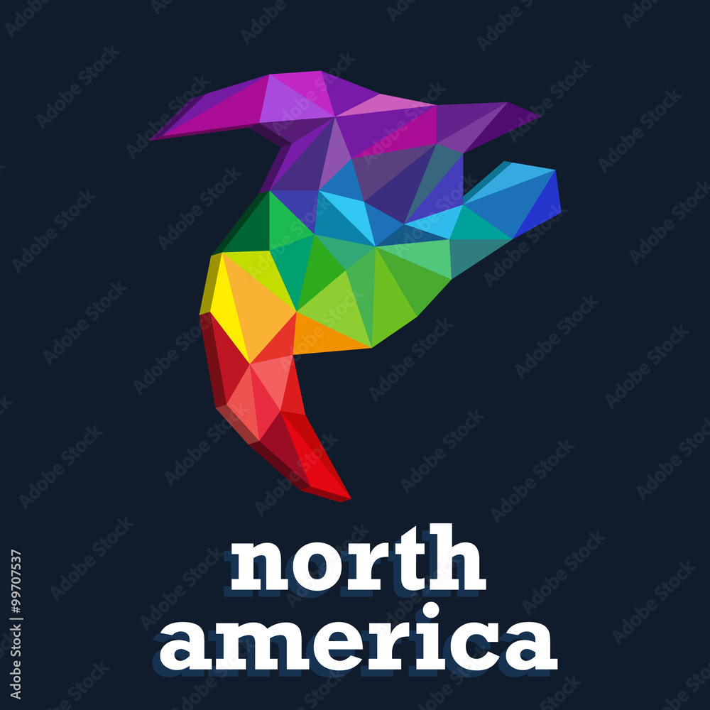 Triangle pattern continent Triangle pattern continent