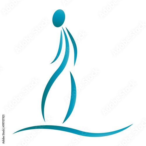 Physiotherapie - Reha - Logo einer abstrakten Figur