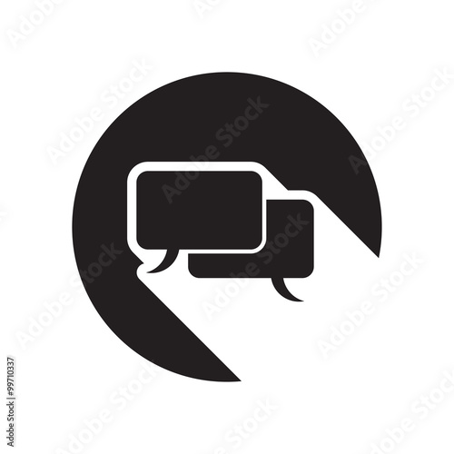 black icon with speech bubbles