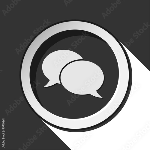 icon - speech bubbles with shadow