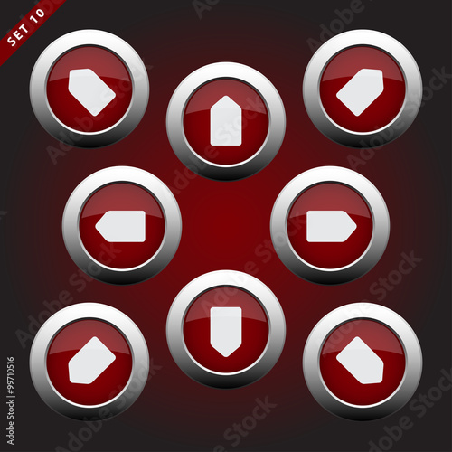 icons with arrows, eight directions