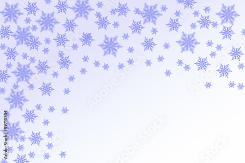 White and blue Christmas background copy space 