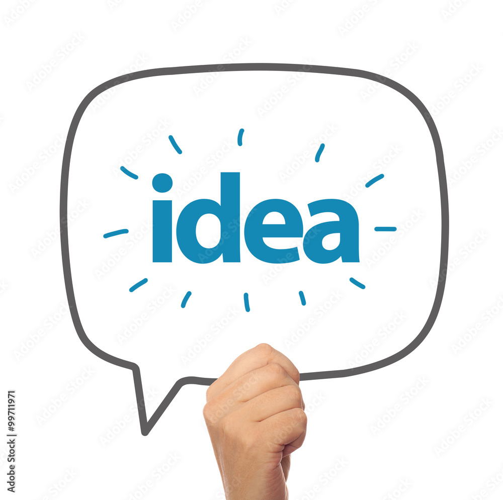 hand holding idea speech bubble. Ideas, innovator, imagination, inspiration concept. hand holding idea speech bubble. Ideas, innovator, imagination, inspiration concept.