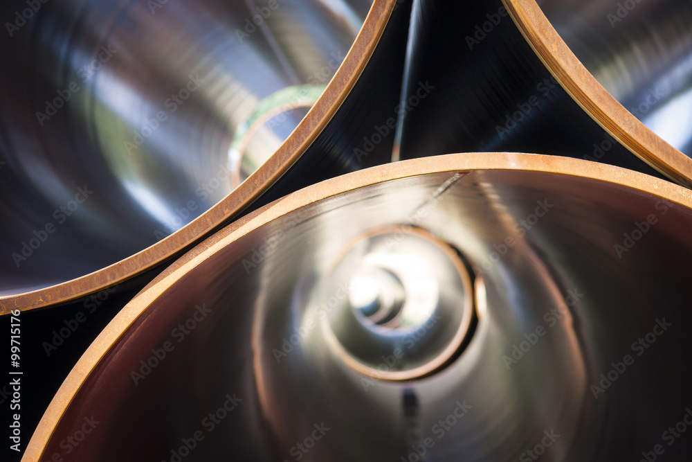 Inside of metallic gas tubes, pipeline part