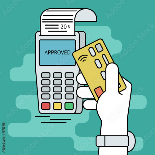 Wireless mobile payment by credit card photo