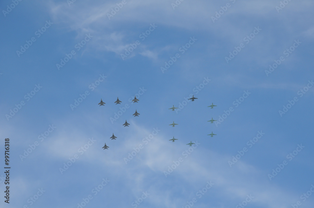 Fototapeta premium Symbolic aerobatics