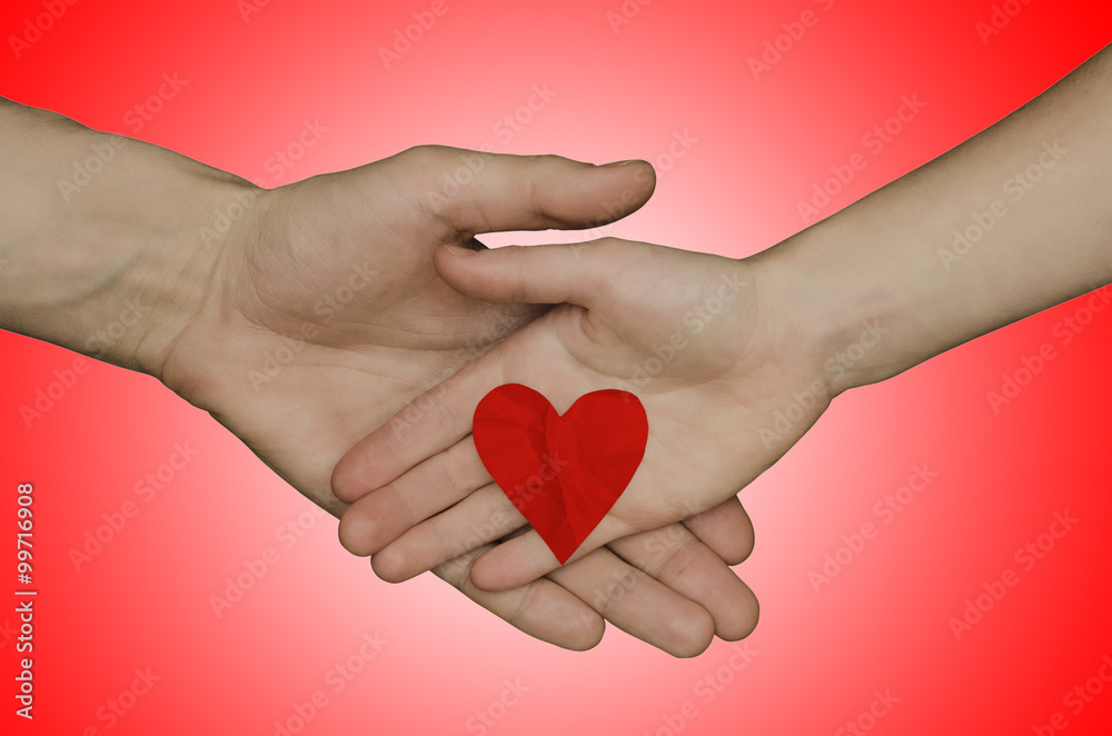 Fototapeta premium heart in hands