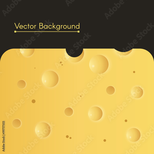 Vector piece of cheese background