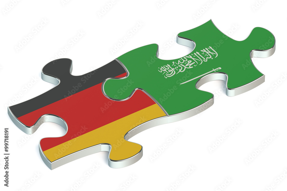 Saudi Arabia and Germany puzzles from flags Saudi Arabia and Germany puzzles from flags