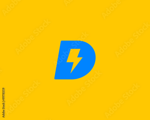 Abstract letter D logo. Dynamic unusual font. Universal fast speed fire moving quick energy icon. Flash vector logotype. Rapid thunderbolt  superhero t shirt print, apparel fashion tee symbol. 