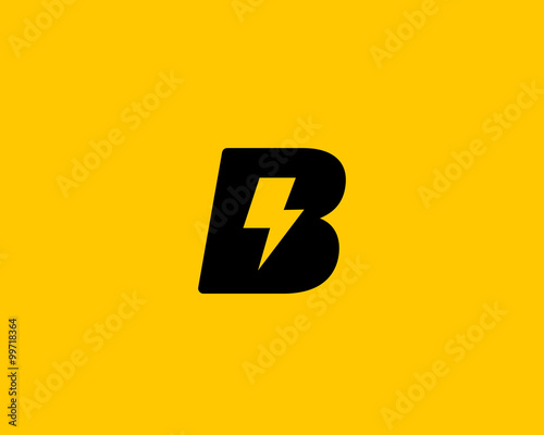Abstract letter B logo. Dynamic unusual font. Universal fast speed fire moving quick energy icon. Flash vector logotype. Rapid thunderbolt  superhero t shirt print, apparel fashion tee symbol. 