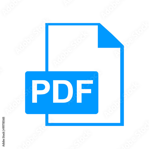 PDF icon. Flat design style.