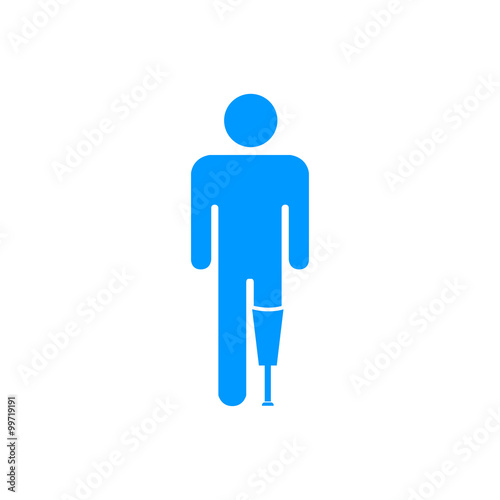 prosthesis icon. Flat design style.