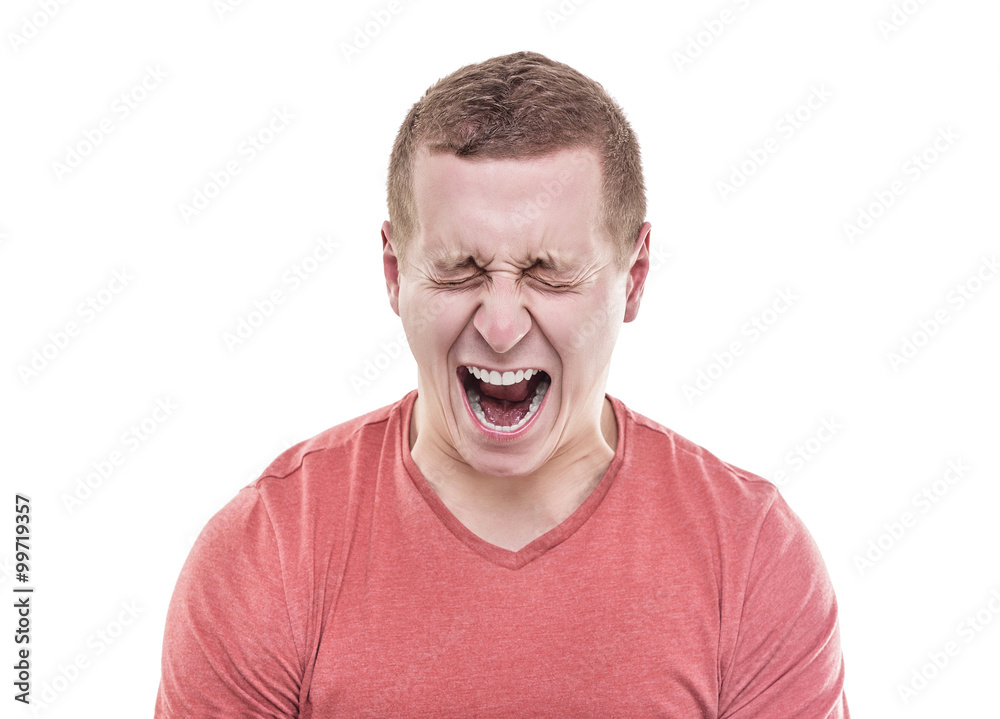 Angry man screaming. Angry man screaming.
