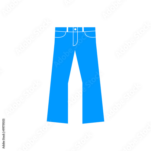 Pants icon. Flat design style.