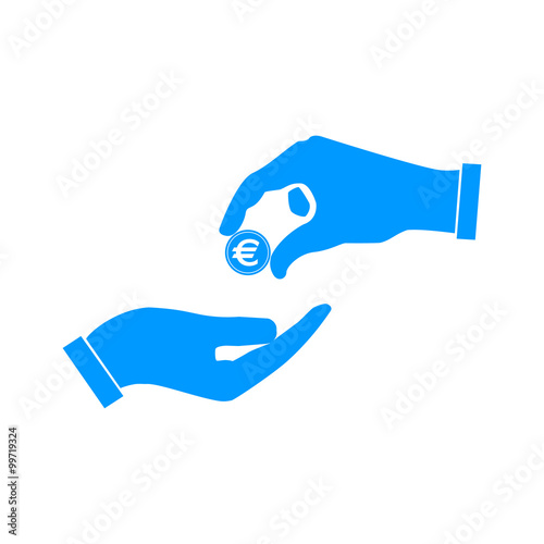  give alms Flat icon