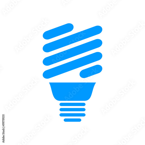 Vector energy saving fluorescent light bulb icon