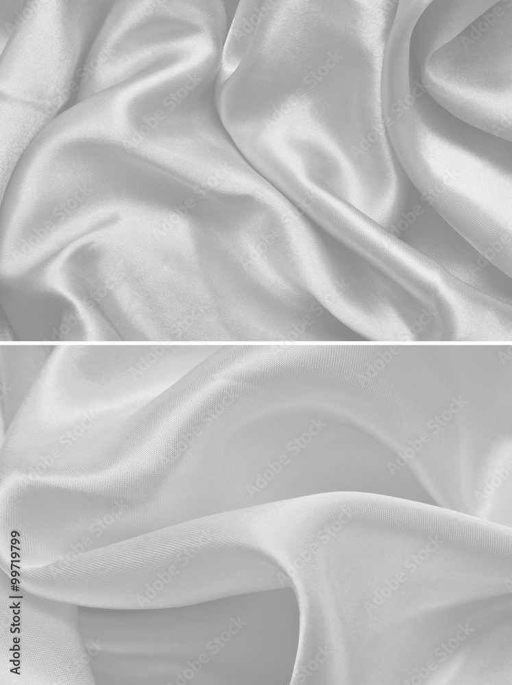 Obraz premium Texture white satin, silk background