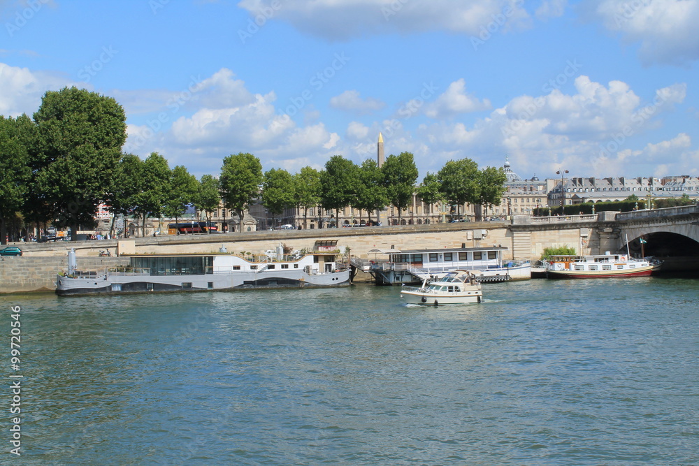 Promenade en bateau mouche sur la Seine, Paris