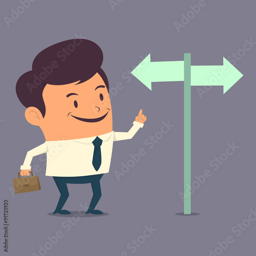 Businessman making decision