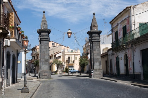 Town Piedimonte in the mountains of Sicily, Italy photo