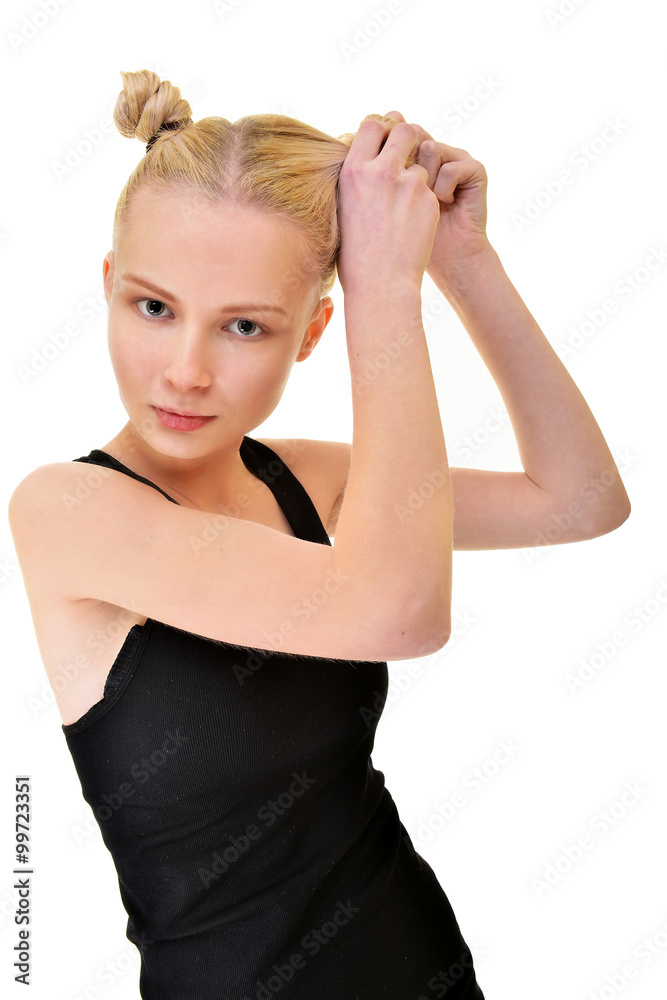 Fototapeta premium Portrait of beauty blonde girl 
