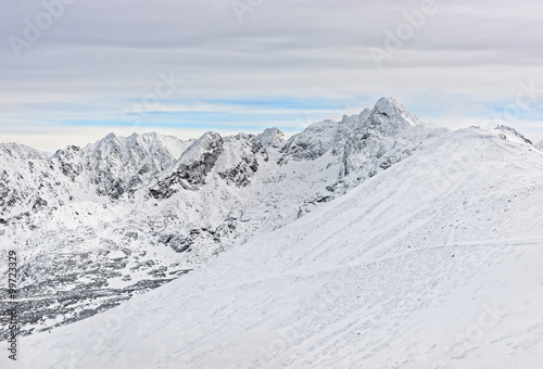 Kasprowy Wierch peak  of Zakopane in Tatra Mounts in winter © Roman Babakin