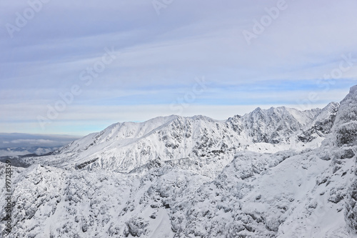 Kasprowy Wierch peak on Zakopane of Tatra Mountains in winter