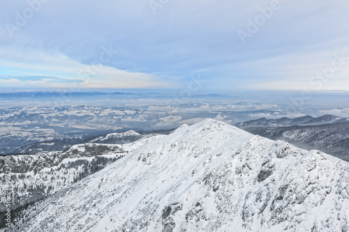 Panoramic view from Kasprowy Wierch  in Zakopane in Tatra Mounts © Roman Babakin
