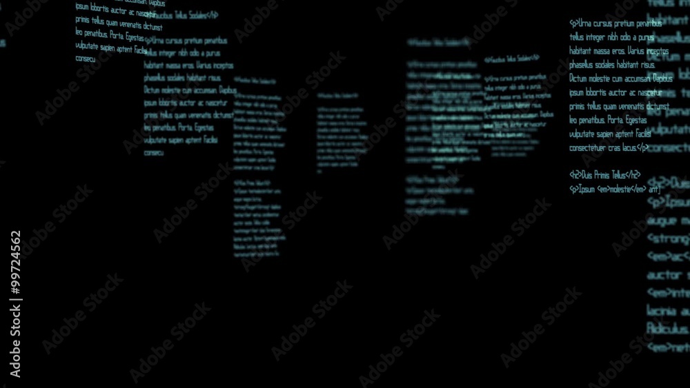 Random text wall Blue