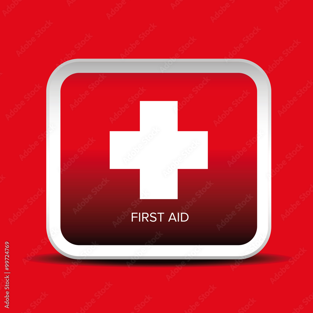 First aid icon vector button First aid icon vector button