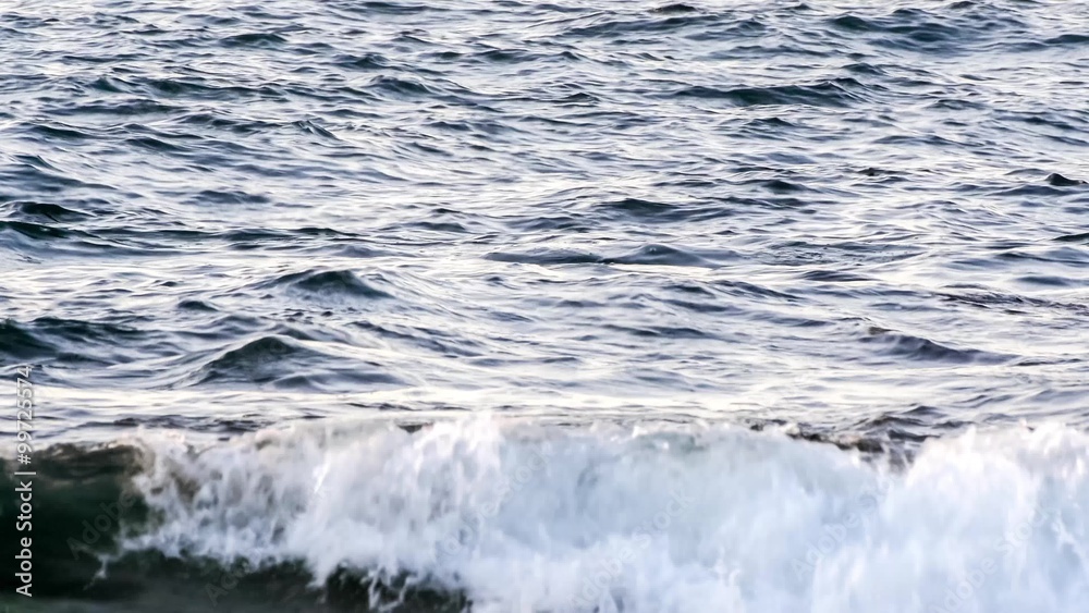 Deep dark sea ripples at dusk with sound of waves Deep dark sea ripples at dusk with sound of waves