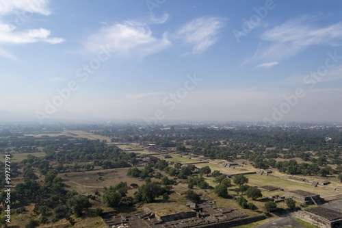 View of ancient Aztec town - Teotihuacan
