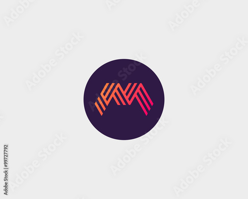 Letter M logo icon vector design. Creative line symbol. Free Download Letter M logo icon vector design. Creative line symbol. - GFXLoad