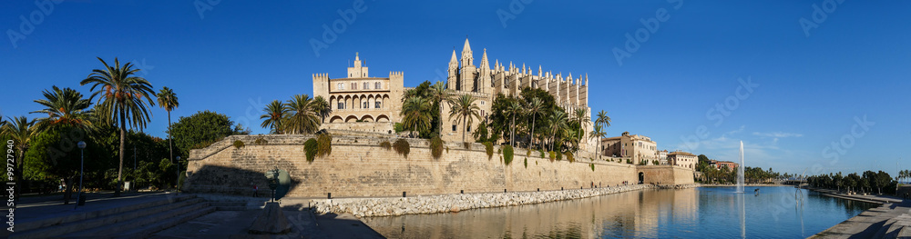 Panorama von der Kathedrale in Palma de Mallorca, Spanien Panorama von der Kathedrale in Palma de Mallorca, Spanien