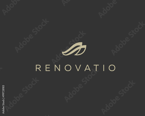 Elegant speed boat premium logo symbol. Luxury line ribbon ship logotype. Tourism sea wave sign icon mark.