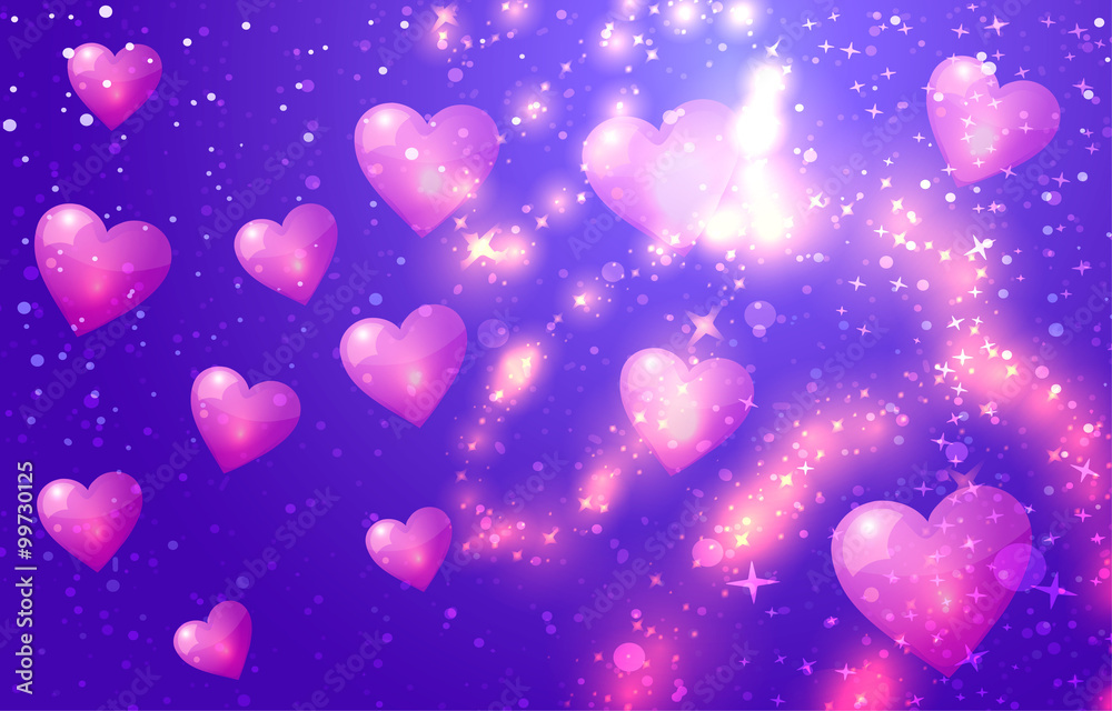 Vector illustration. St. Valentine's Day. Abstraction. Hearts on a pink background. Vector illustration. St. Valentine's Day. Abstraction. Hearts on a pink background.